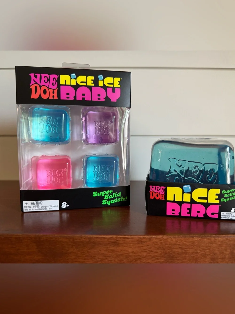 NeeDoh Nice Ice Baby (4 pack) Nice Berg and Glitter & Glow Nice Cube Trio ✨